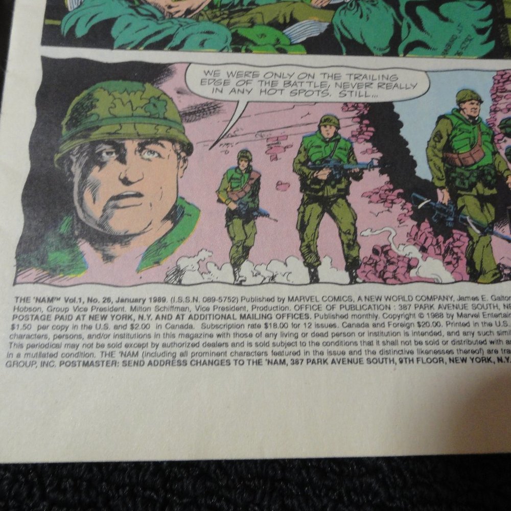 the NAM comic book illustrated Marvel magazine, vol1 no 26 Jan 89~Milita… - Picture 2 of 4